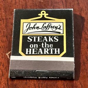 Vintage Matchbook John Laffreys Steaks on the Hearth Anthony Houses Detroit Mich